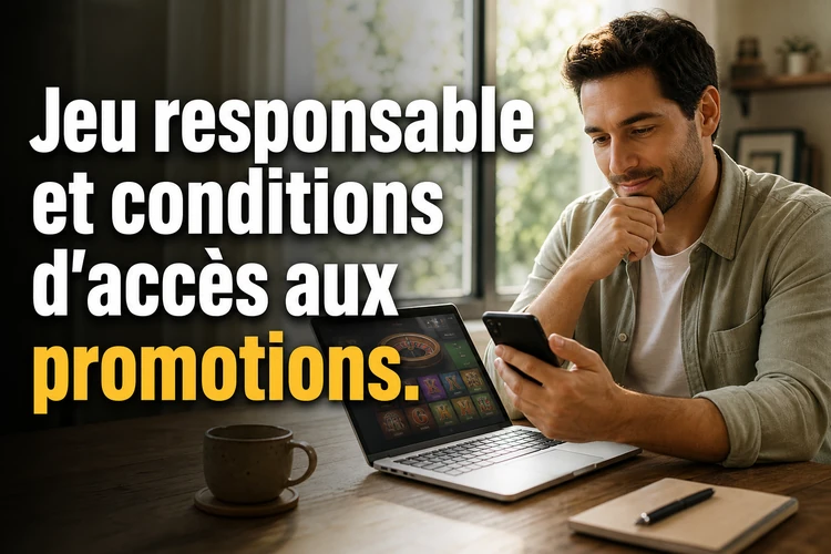 Jeu responsable et conditions d'accès aux promotions